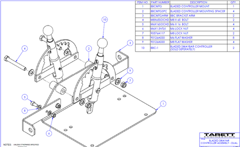 Tarett Bladed Sway Bar Controller Mounting Kit